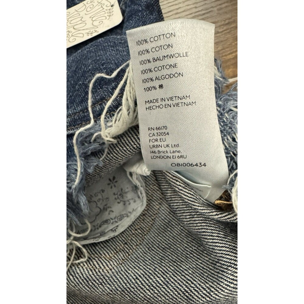 Free People Bailey Denim raw hem Mini Skirt- Size 26 NWT - Picture 12 of 15